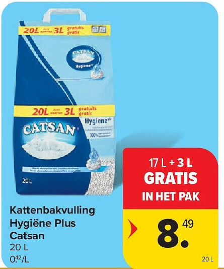 Kattenbakvulling Hygiëne Plus Catsan