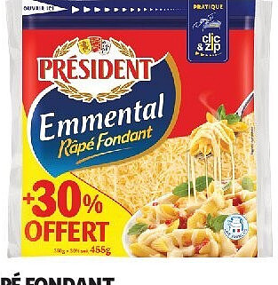 Emmental râpé fondant Président