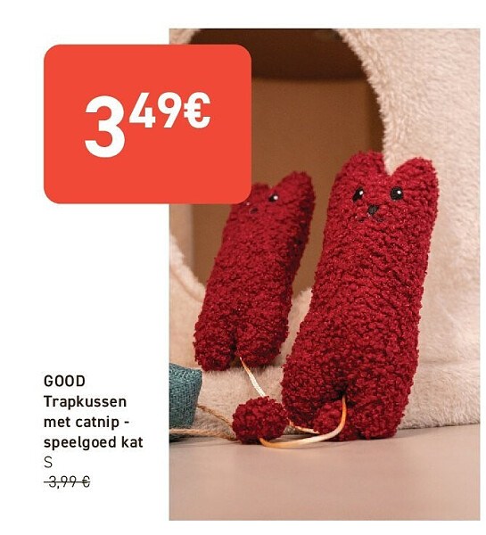 GOOD Trapkussen met catnip - speelgoed kat