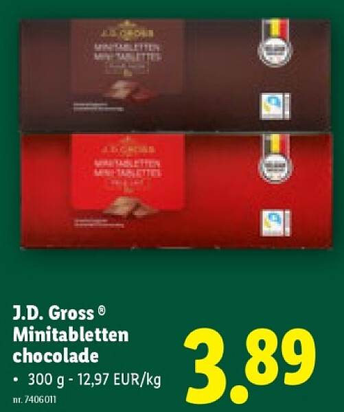 Minitabletten chocolade