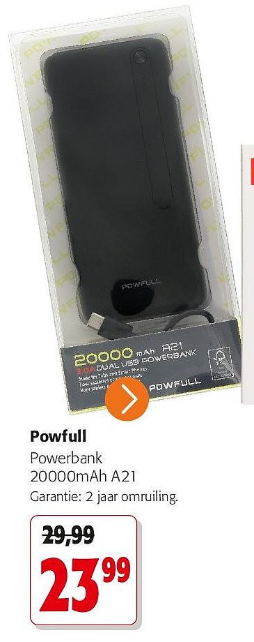 Powfull Powerbank 20000mAh A21