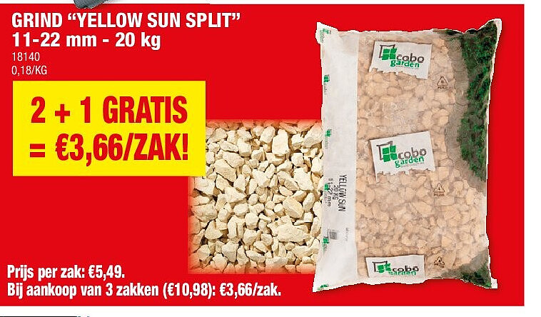 GRIND “YELLOW SUN SPLIT” 11-22 mm - 20 kg