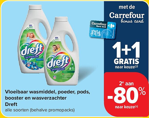 Vloeibaar wasmiddel, poeder, pods, booster en wasverzachter Dreft