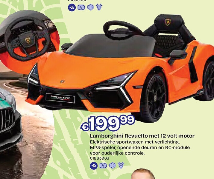 Lamborghini Revuelto met 12 volt motor