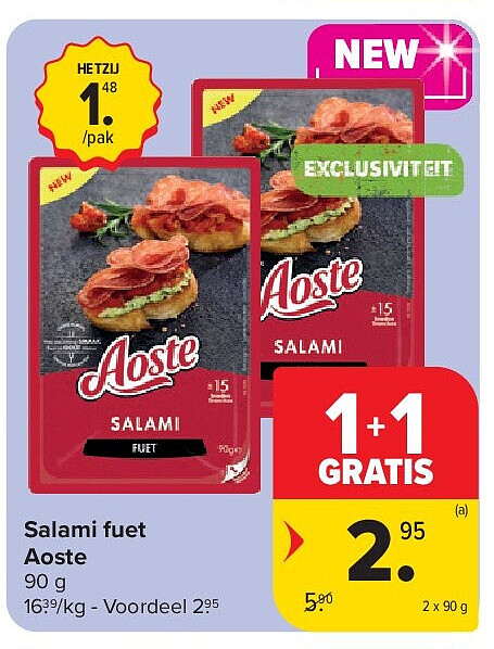 Salami fuet Aoste