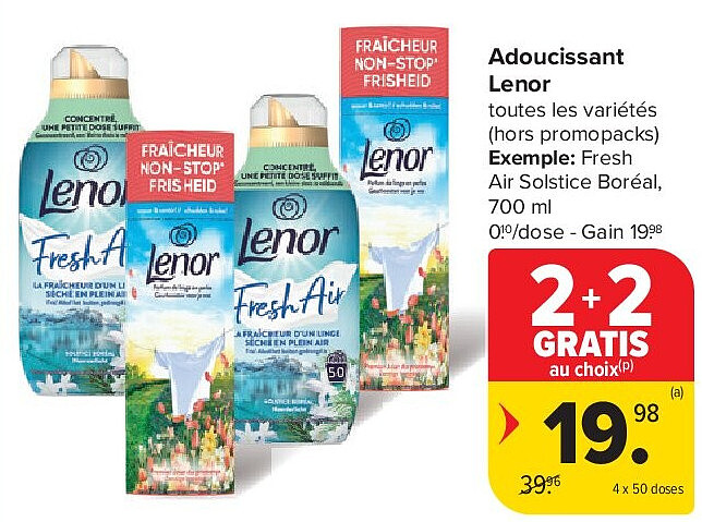Adoucissant Lenor 4 x 50 doses