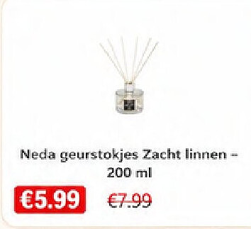 Neda geurstokjes Zacht linnen200 ml