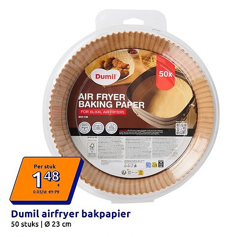 Dumil airfryer bakpapier