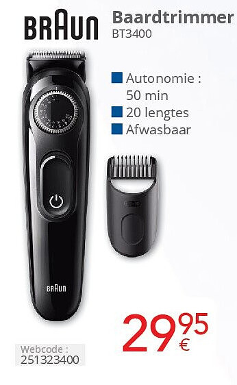Braun Baardtrimmer BT3400