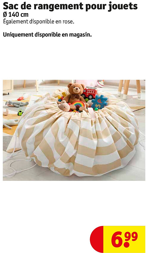 Sac de rangement pour jouets Ø 140 cm