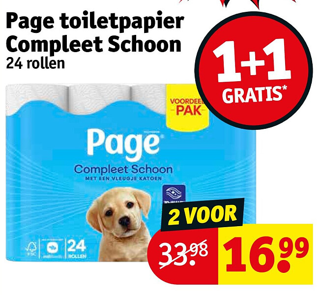 Page toiletpapier Compleet Schoon