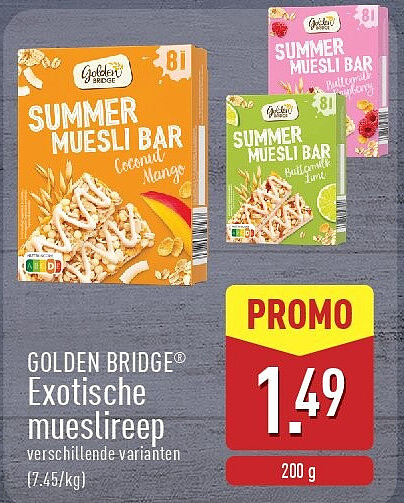 Exotische mueslireep