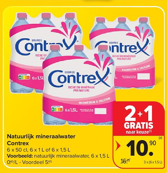 Natuurlijk mineraalwater Contrex
