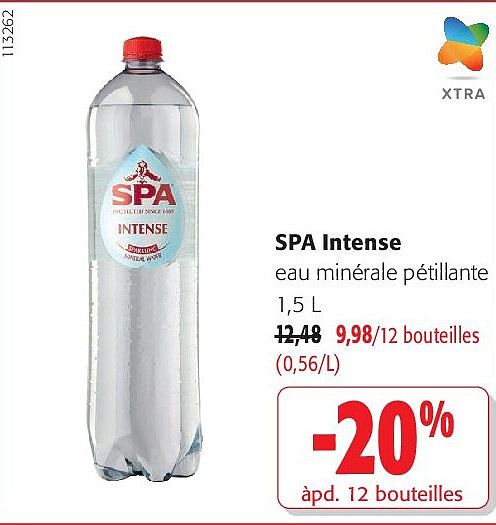 SPA Intense eau minérale pétillante 1,5 L