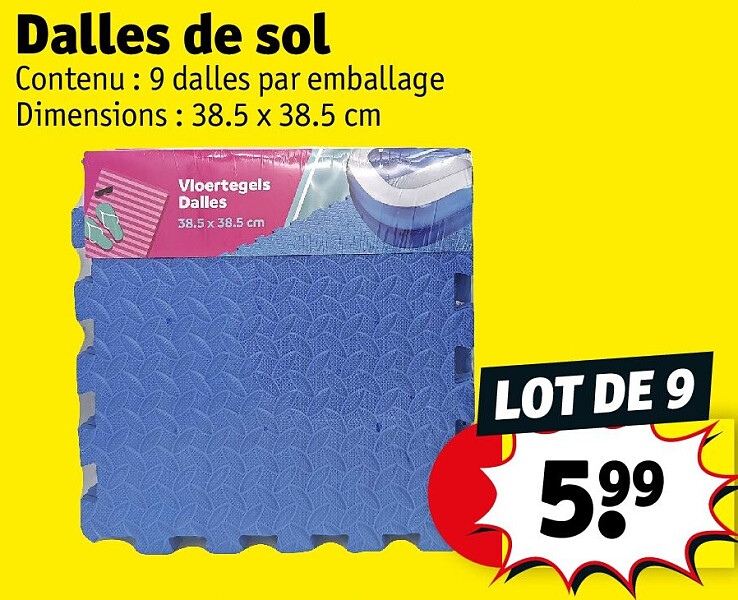Dalles de sol 38.5 x 38.5 cm
