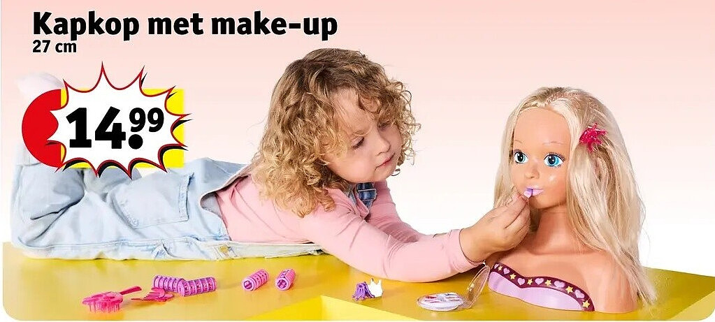 Kapkop met make-up 27 cm