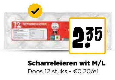 Scharreleieren wit M/L