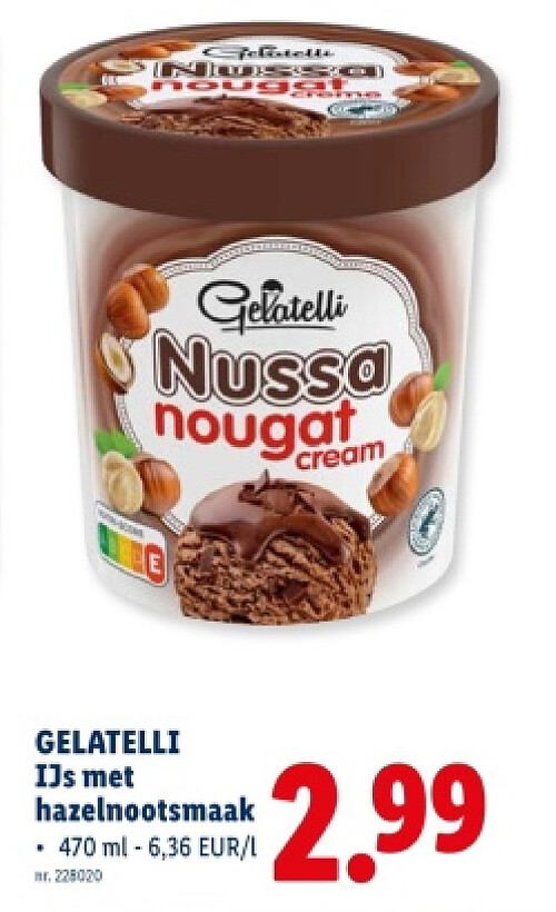IJs met hazelnootsmaak