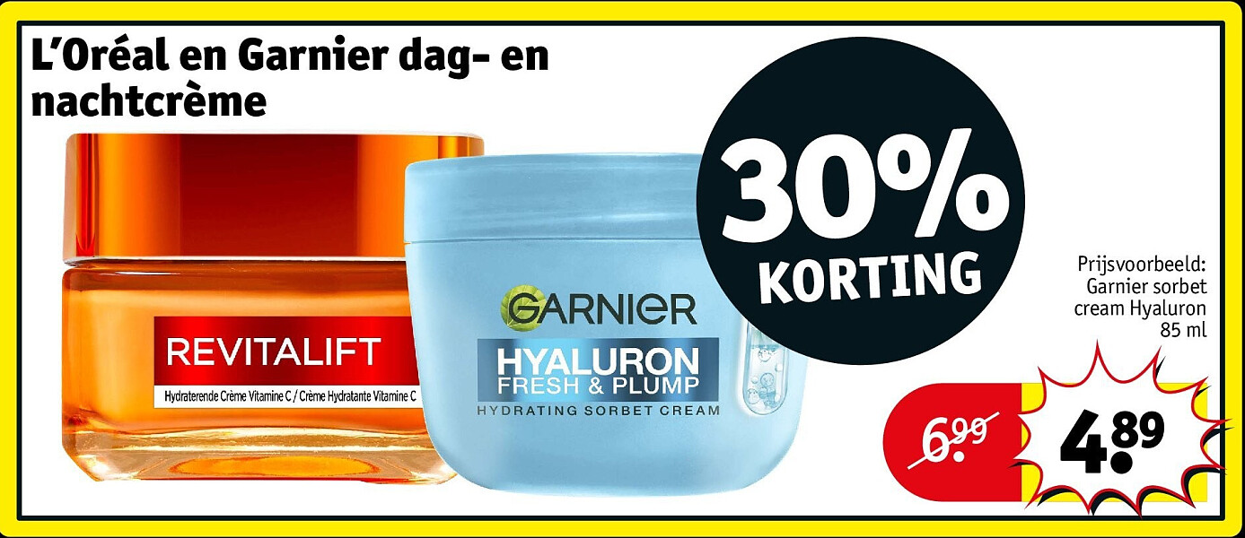 L’Oréal en Garnier dag- en nachtcrème