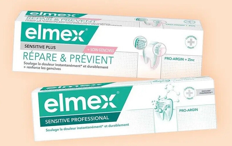 ELMEX OP DE UITGESTALDE PRODUCTEN