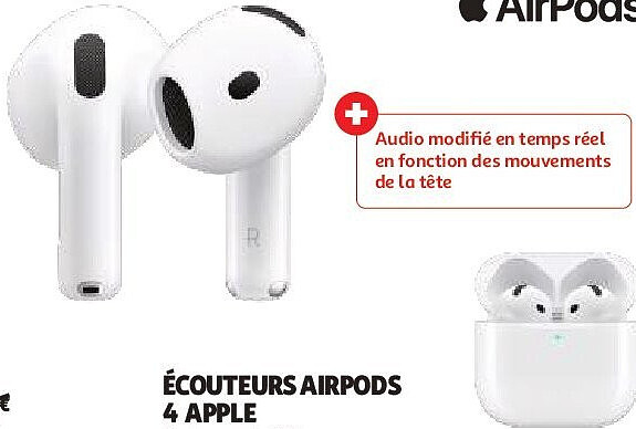 Écouteurs AirPods 4 Apple
