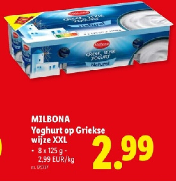 Yoghurt op Griekse wijze XXL