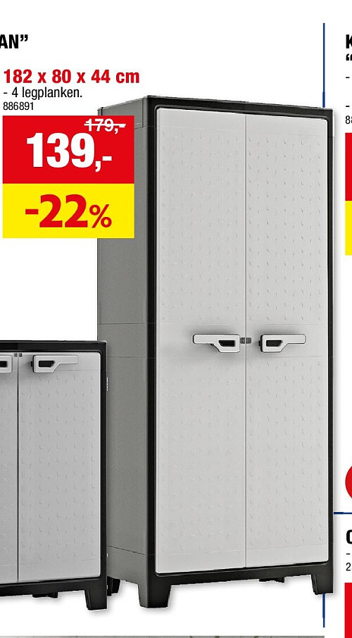 OPBERGKAST “TITAN” 182 x 80 x 44 cm