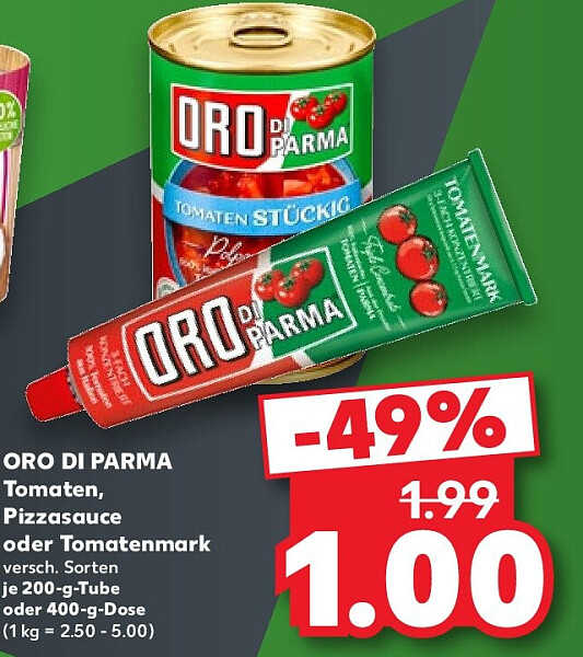 ORO DI PARMA Tomaten, Pizzasauce oder Tomatenmark versch.