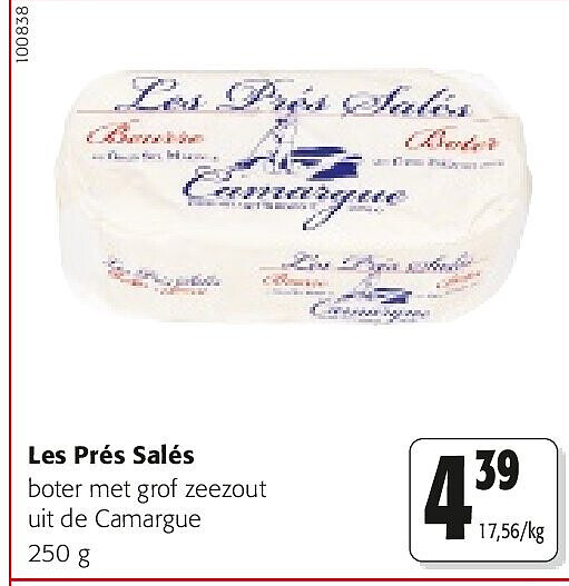 Les Prés Salés boter met grof zeezout uit de Camargue 250 g