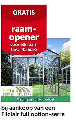 bij aankoop van een Filclair full option-serre