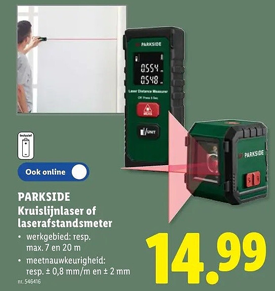 PARKSIDE Kruislijnlaser of laserafstandsmeter
