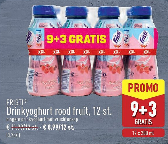 Drinkyoghurt rood fruit, 12st.