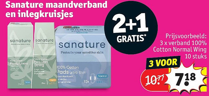 Sanature maandverband en inlegkruisjes