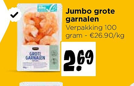 Jumbo grote garnalen