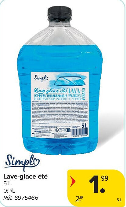 Lave-glace été 5 L