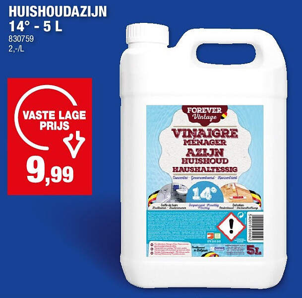 HUISHOUDAZIJN 14° - 5 L