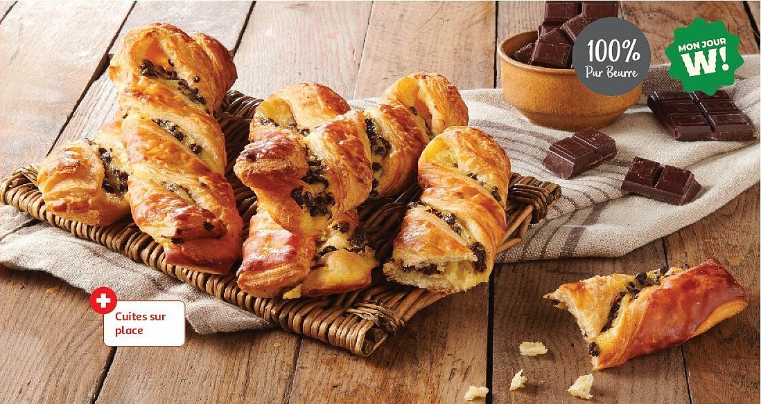 Torsades aux pépites de chocolat pur beurre