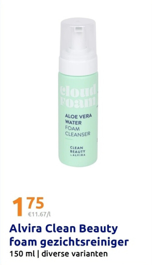 Alvira Clean Beauty foam gezichtsreiniger