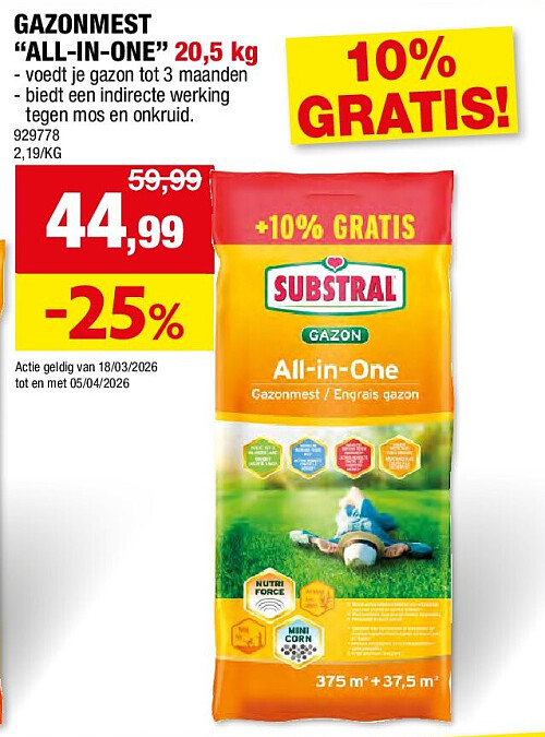 GAZONMEST “ALL-IN-ONE” 20,5 kg