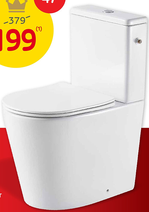Duoblok toilet met randloze toiletpot Esino