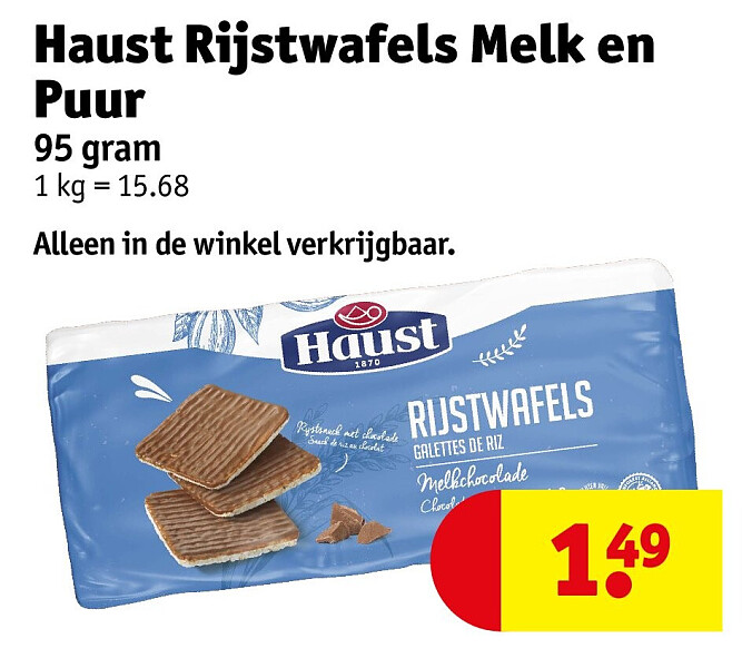 Haust Rijstwafels Melk en Puur