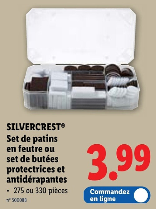 Set de patins en feutre ou set de butées protectrices et antidérapantes