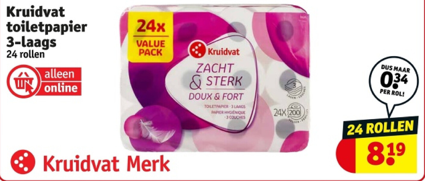 Kruidvat toiletpapier 3-laags