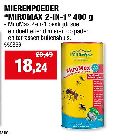 MIERENPOEDER “MIROMAX 2-IN-1” 400 g