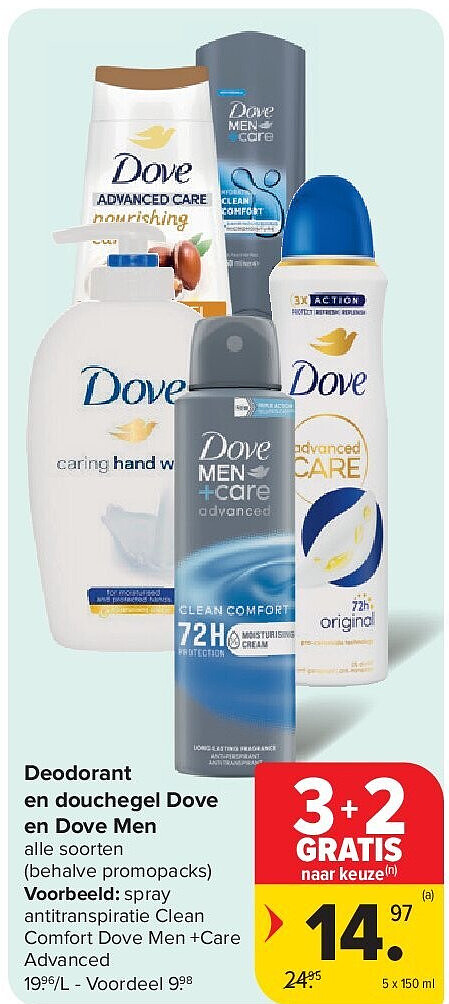 Deodorant en douchegel Dove en Dove Men