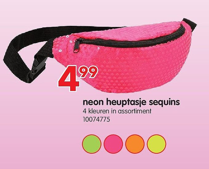 neon heuptasje sequins