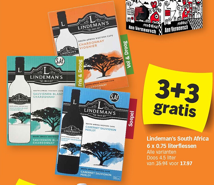 Lindeman's South Africa 6 x 0.75 literflessen