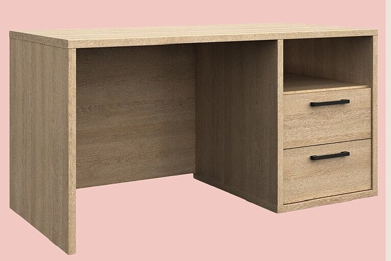 Houten bureau met 3 laden