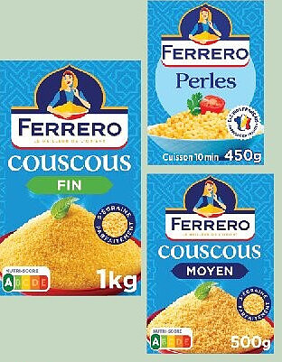 Gamme Ferrero couscous et perles