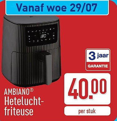 Hetelucht­ friteuse
